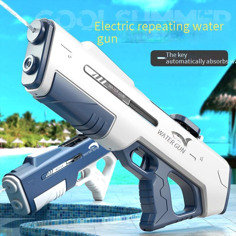 Electric Water Gun Fully Automatic Water Absorption Beach Water Play Continuous Water Glock Children's Toys
