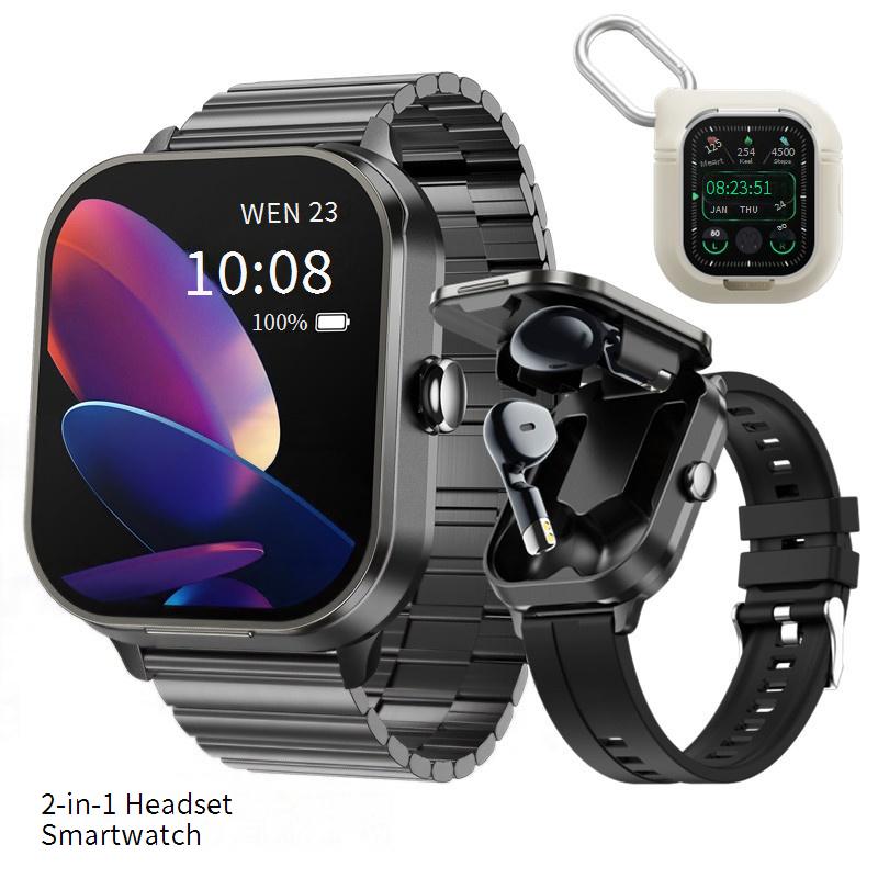 Smart Electronics D8pro Watch Tws Earphones Smart Watch 2 In 1 Bluetooth Call Sports Watch Heart Rate Health Nfc