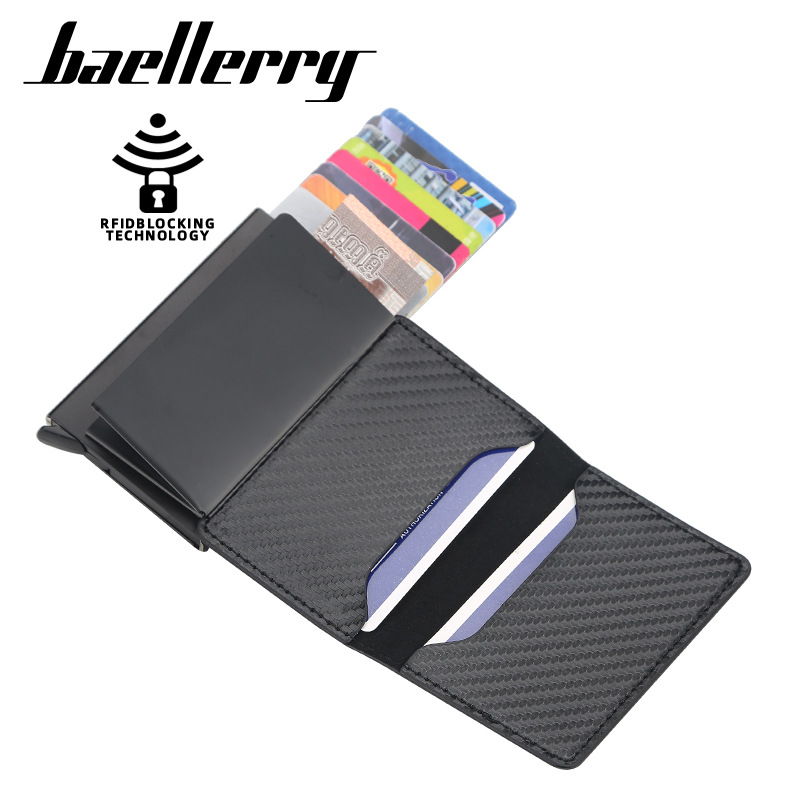 Baellerry Wallet/New Arrival Anti-theft Card Bag/rfid Short Automatic Pop-up Card Holder/both Men And Women Can Use