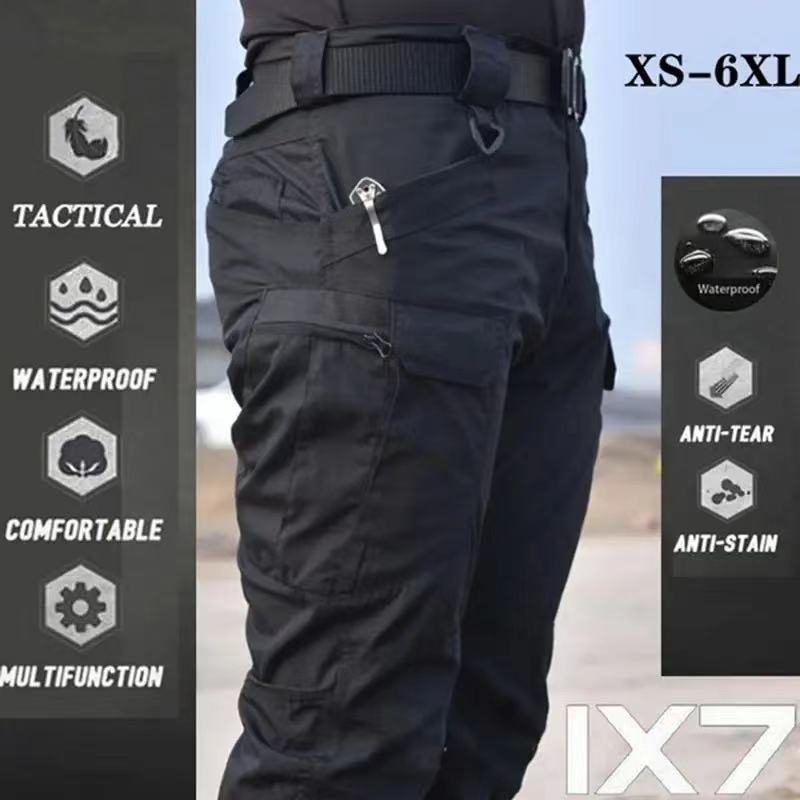 Plus Size 6XL Cargo Pants Men Multi Pocket Outdoor Tactical Sweatpants Military Army Waterproof Quick Dry Elastic Hiking