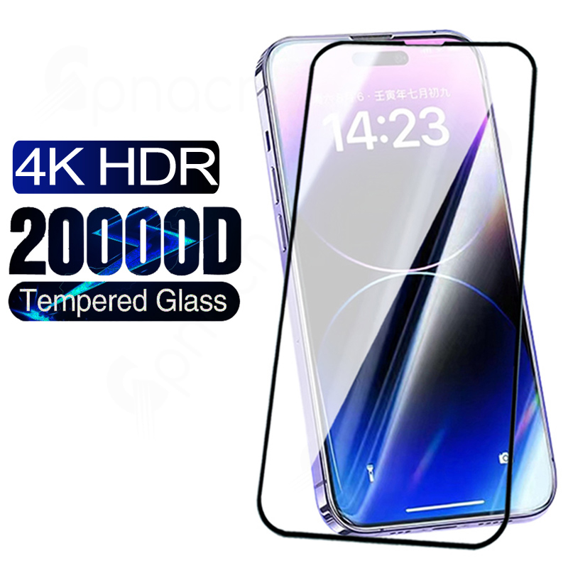 20000D Full Tempered Glass For Apple iPhone 14 13 12 11 Pro Max mini Screen Protector iPhone X XR XS Max 7 8 Plus SE Glass Film