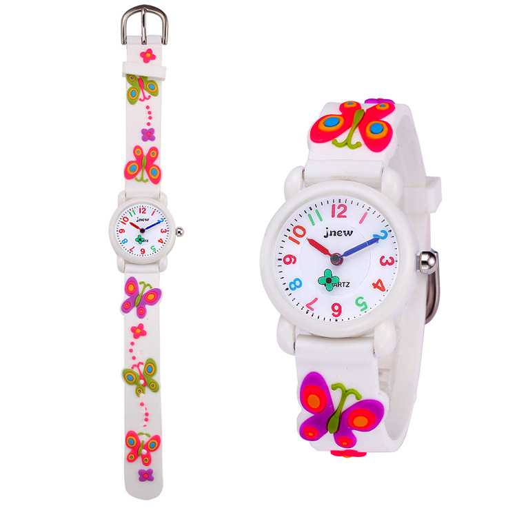Children's watch Children's 3d silicone cartoon watch Waterproof quartz watch Elementary school girls watch Children's watch