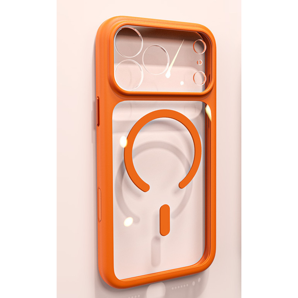 Compatible IPhone Lens Full Coverage Transparent Magnetic IPhone 17 Pro Max Shockproof Protective Case Cross-Border