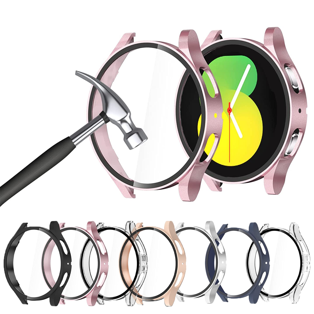 Cover for Samsung Galaxy Watch 5 pro case 45mm 4 40mm 44mm accessories PC Bumper Screen Protector Glass Galaxy watch 5 case