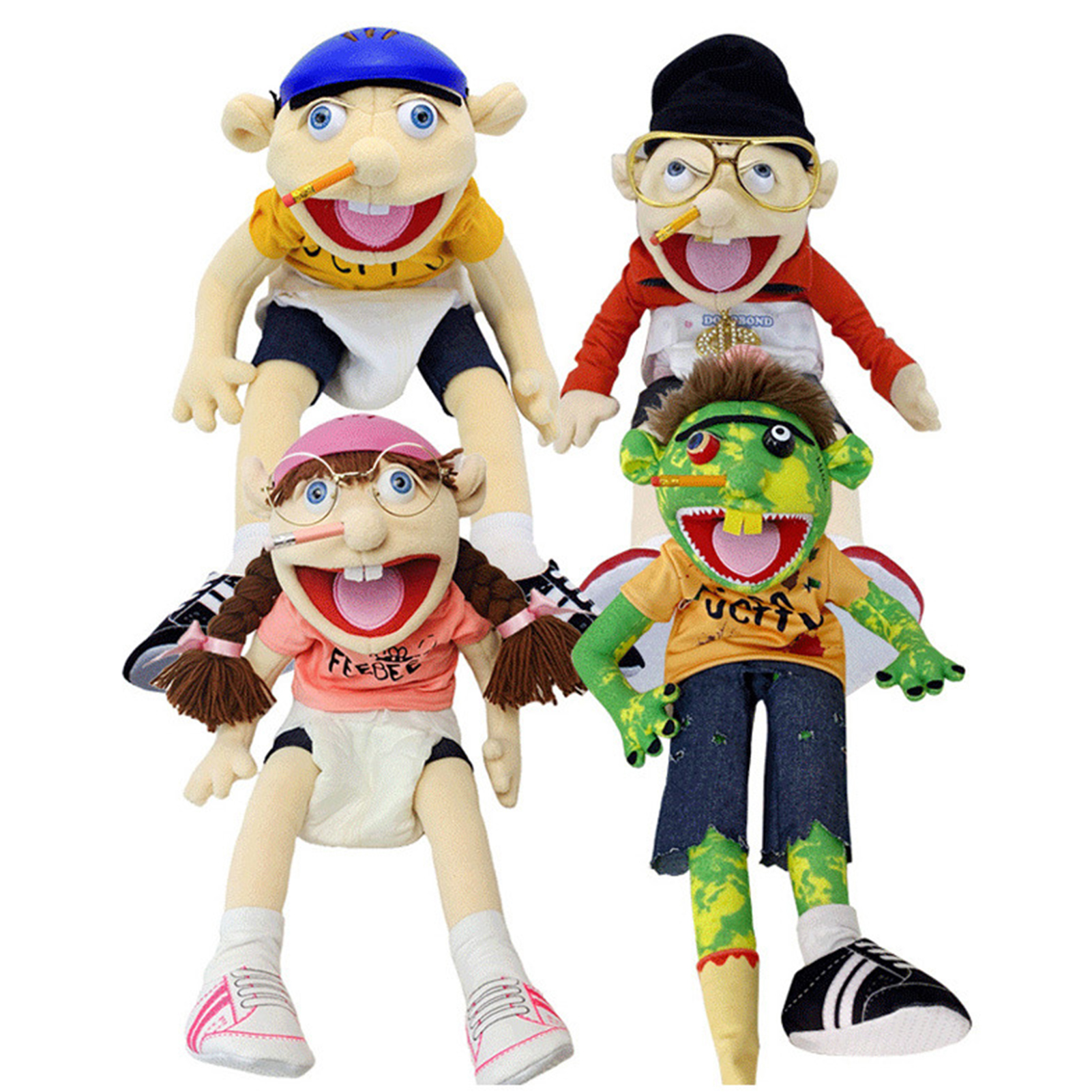 Jeffy Hand Puppet Toy With Tops Shoes Adventure Game Plushies Role-Play Toy Imaginative Pretend Play Storytelling Prop Halloween Christmas Gift