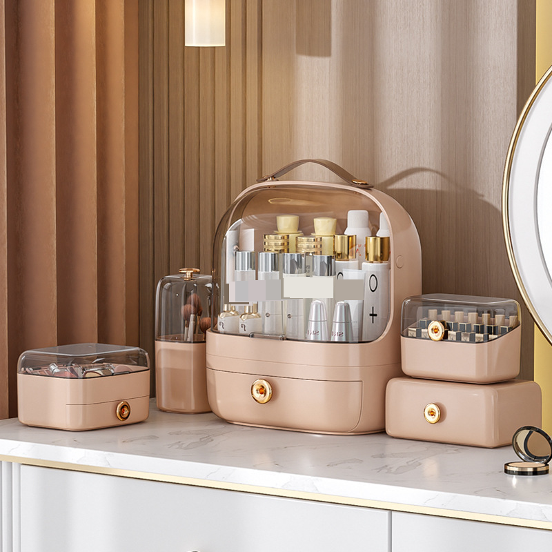 Makeup Tools & Accessories Light Luxury Cosmetics Storage Box Dustproof Desktop Storage Box Dressing Table Lipstick Box Skin Care Brush Storage Rack