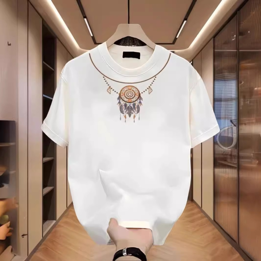 American Style Handsome Heavy Short-Sleeved T-Shirt for Young Men and Women Summer New Ins Fashion Brand Street Loose Round Neck Top