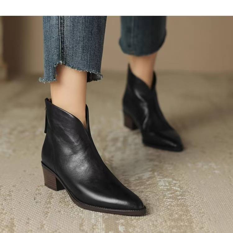 Women's Boots 2025 Autumn/Winter New Retro Ankle Boots And Short Ankle Boots