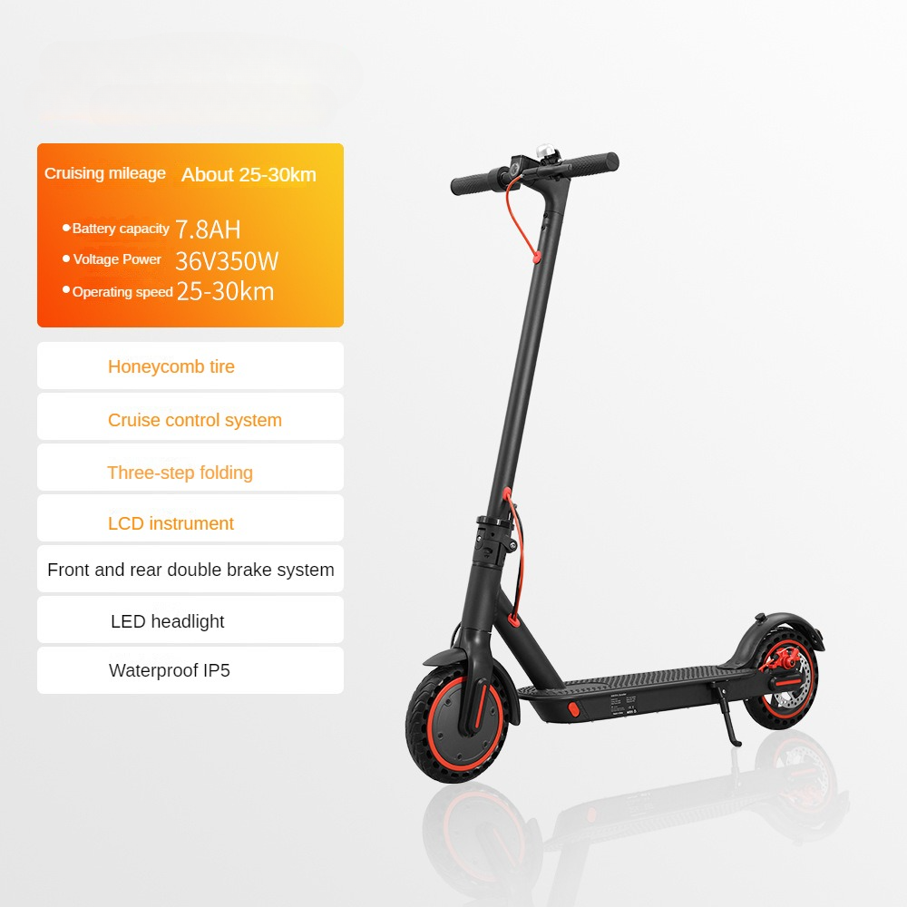 HS-04 36V 7.8Ah Electric Scooter 8.5' Tires Up To 19 Miles Range 350W Motor 16 MPH Portable Folding Commuting Electric Scooter For Adults