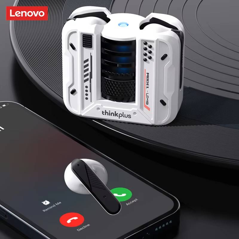 Original Lenovo LP49 Wireless Gaming Earphones Noise Reduction Daul Mode HD Call Earbuds Low Latency Bluetooth 5.4 Headphones