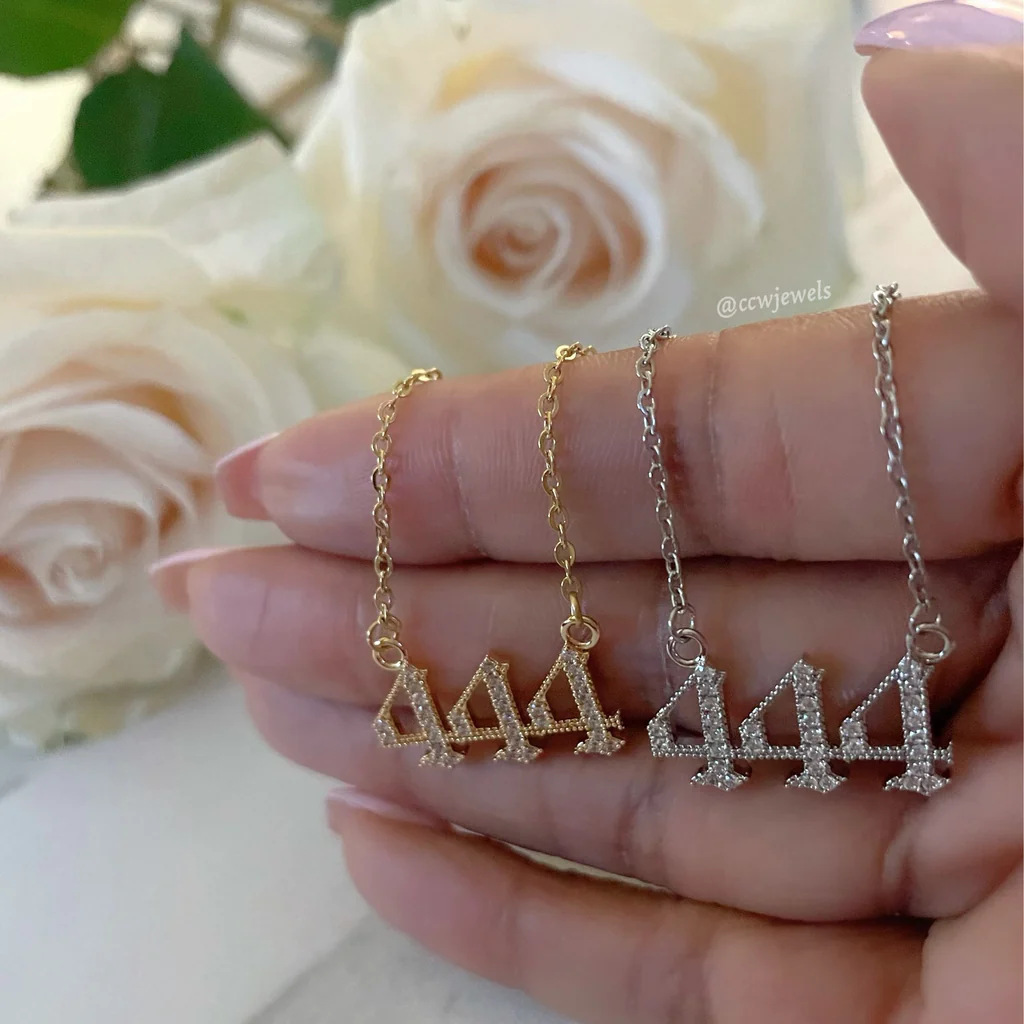 New Angel Number 111-999 Micro inlaid Zircon Pendant Necklace for Women's Personalized Fashion Jewelry