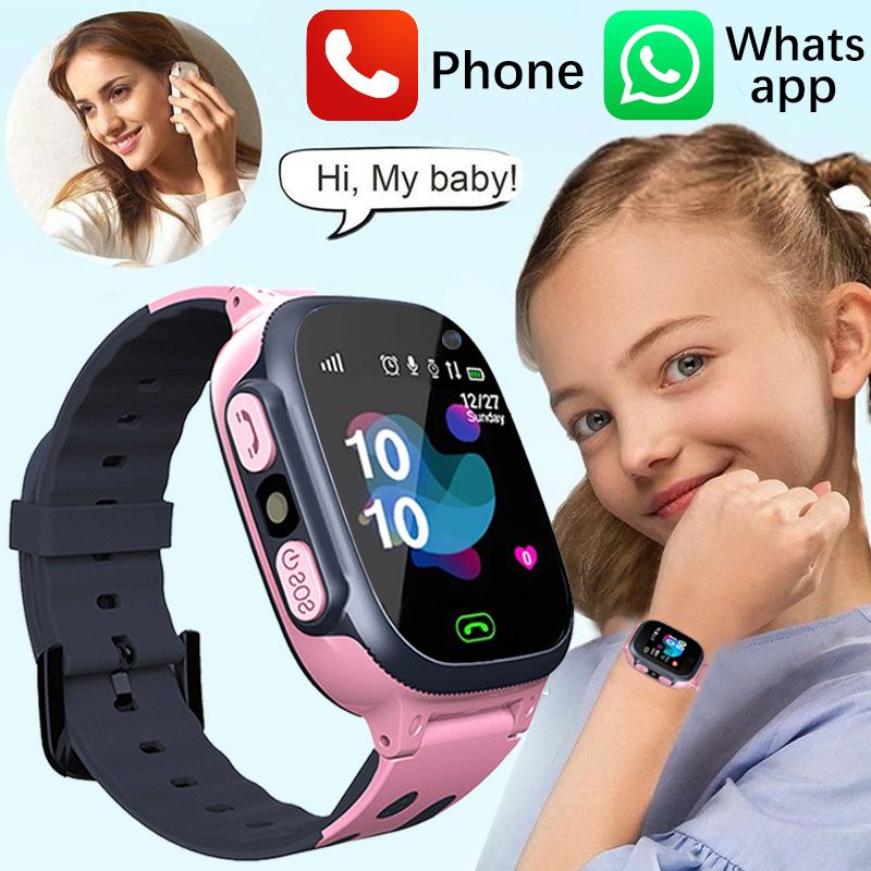 Kinder SIM Karte Anti-verloren Uhren Anruf Für Uhr Jungen Mädchen GPS Wasserdichte Smartwatch Uhr Standort Tracke