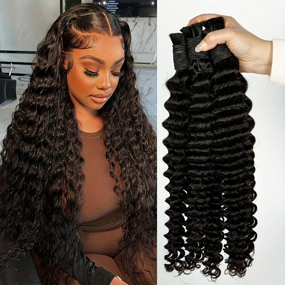 Real hair 100% human hair deep curly hair 2pcs package total 100g 50g/pcs