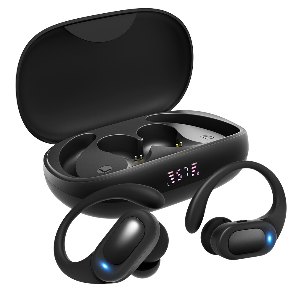 TWS Wireless Bluetooth 5.4 Kopfhörer Kopfhörer Sport Gym Sweatproof Ohrhörer Mikrofon