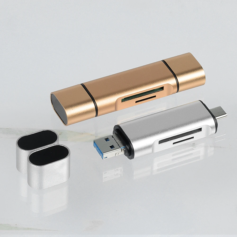 SD Card Reader USB C Card Reader 3 In 1 USB 3.0 TF/Mirco SD Smart Memory Card Reader Type C OTG Flash Drive Cardreader Adapter