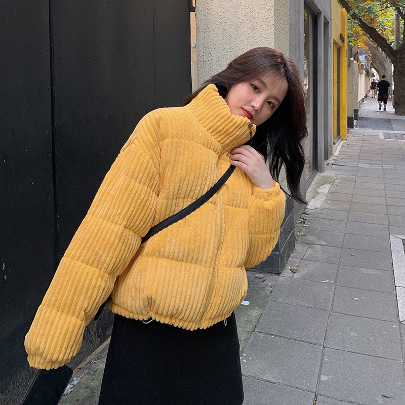 Women's Clothing loose down cotton jacket for women new winter short cotton jacket corduroy puffer jacket winter coat