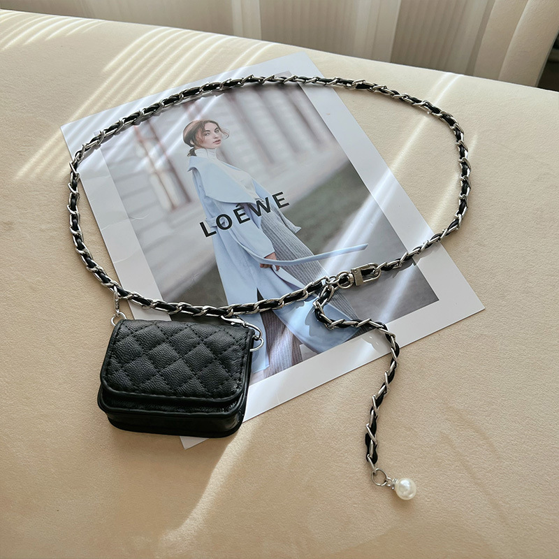 Bag waist chain advanced sense women's sweater chain fashion simple belt all fashionable black
