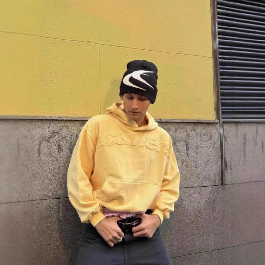 2026 European And American Scuffers Street Hip-hop American Hoodie Solid Color Letter Casual Hooded Sweater For Men And Women