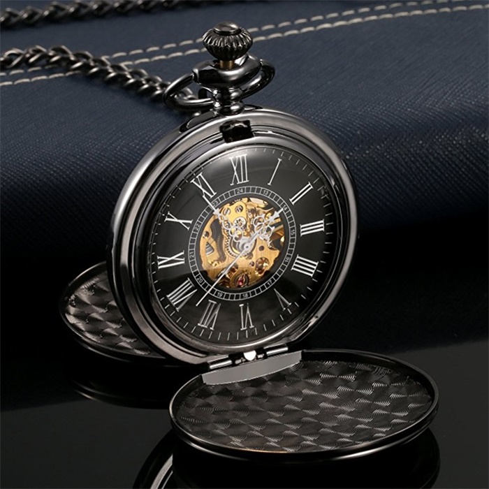 Manual mechanical pocket watch retro nostalgia men and women hollow lovers watch students quartz pendant necklace pocket watch