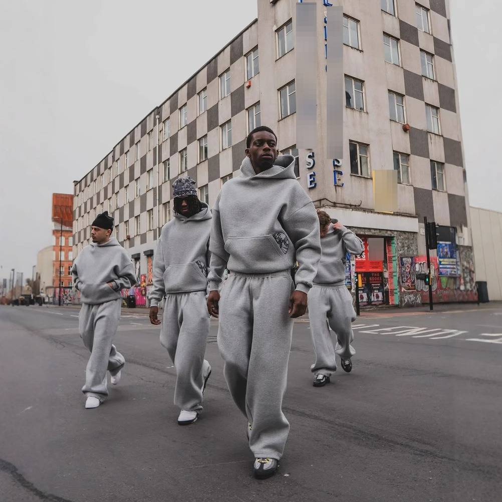 Herrenbekleidung, personalisierbar, bedruckt, Sweatshirt und Jogginghose, Anzug, langärmeliger Pullover, Kapuzenpullover, Retro-Jacke, Streetstyle