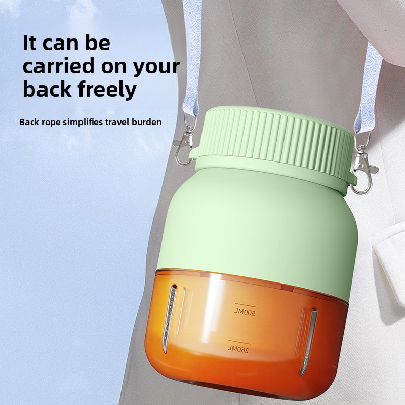 Portable Juicer - 800ml BPA-Free Blender, 18,000 RPM 5-Blade Ice Crusher, USB-C Rechargeable, For Smoothies & Protein Shakes (Pink/Green)