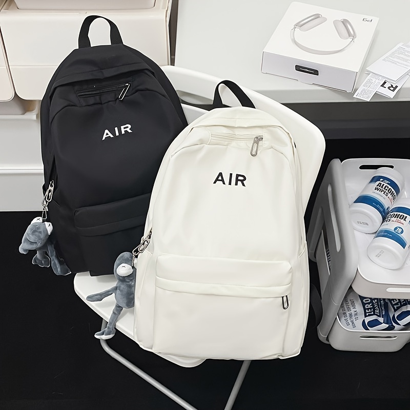 1pc New Shoulder Backpack High School Student's Large Capacity Computer Bag College Student's Trendy Schoolbag With Frog