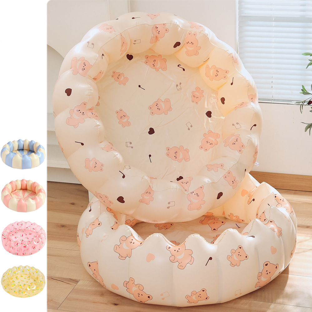 Pool & Accessories Kids Inflatable Pool Thickened Baby Swimming Pool With 100 Colorful Balls Indoor Outdoor Water Play Center