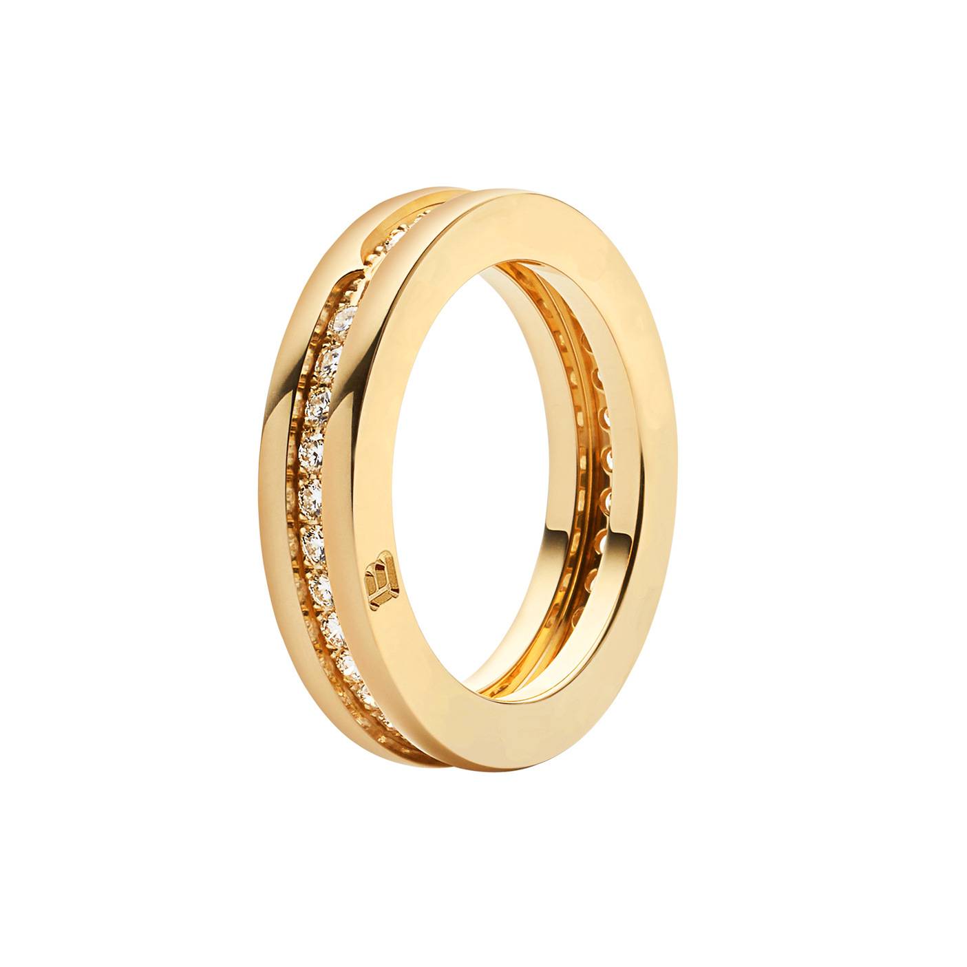 Full Crystals Couple Ring Titanium Steel Band Ring Men And Women Ring