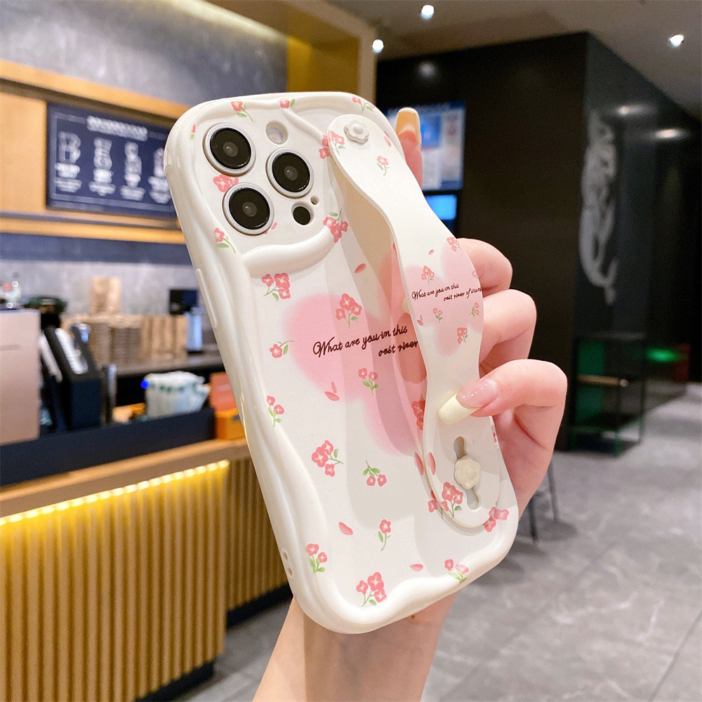 For Tecno Spark GO 2024 10C 10 20C 8C 9 Infinix Smart 8 7 6 5 Hot Note 40i 40 30 30i 20 12 Pro Plus 2023 Vip Beautiful Simple Flowers Watchband Case