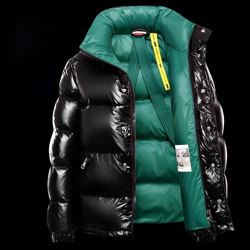 Weiße Enten Daunen Jacke Männer Warme Kapuze Dicke Daunen Jacke Mann Puffer Jacke Shortdown Mäntel Für Männer Winter Luxus Hohe Qualität