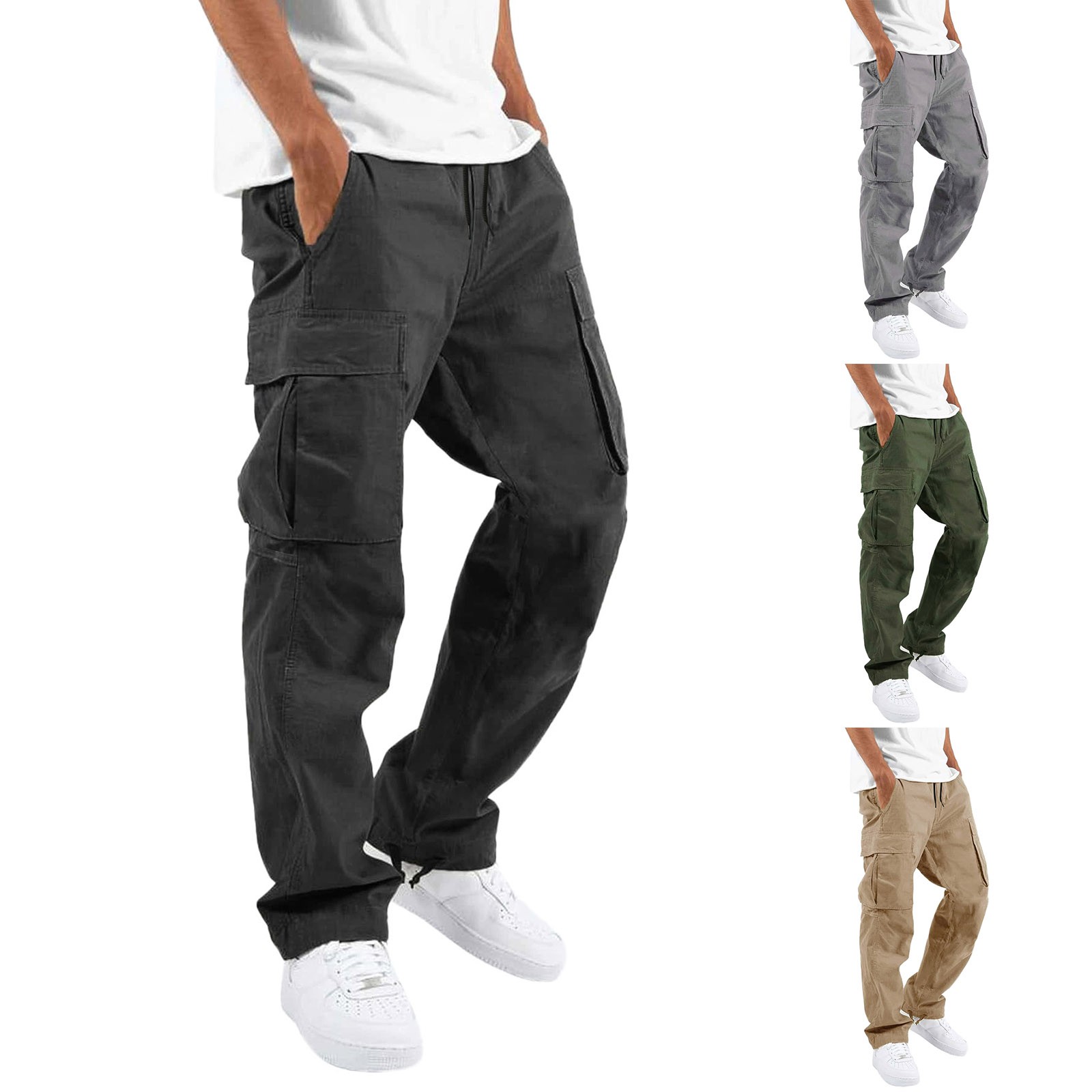 Mens Cargo Pants Sweatpants Streetwear Joggers Trousers For Men Jogging Sports Pants Fashion Multi Pocket Casual