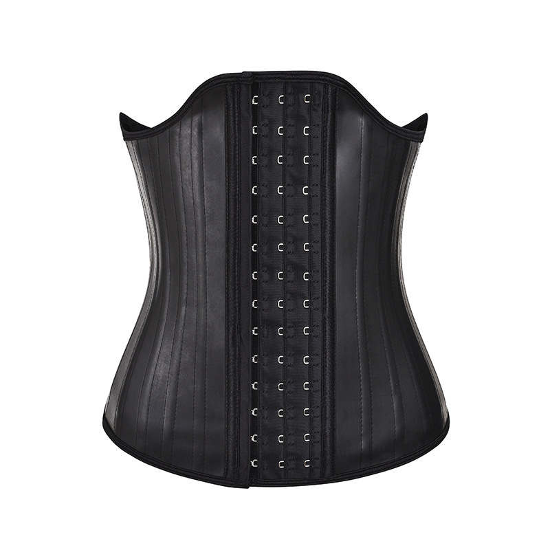 25-bone glossy side breast artifact breast support latex corset Latex waist shaping belt