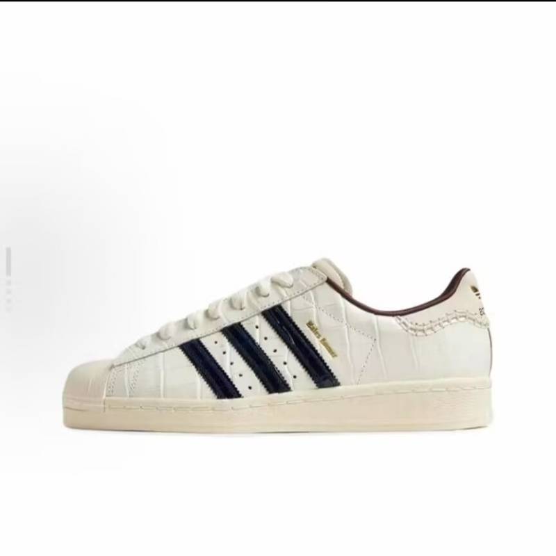 Adidas WALES BONNER X Adidas Originals SUPERSTAR 'White' Comfortable And Versatile Low Top Board Shoes, Unisex Sports Running Shoes, White