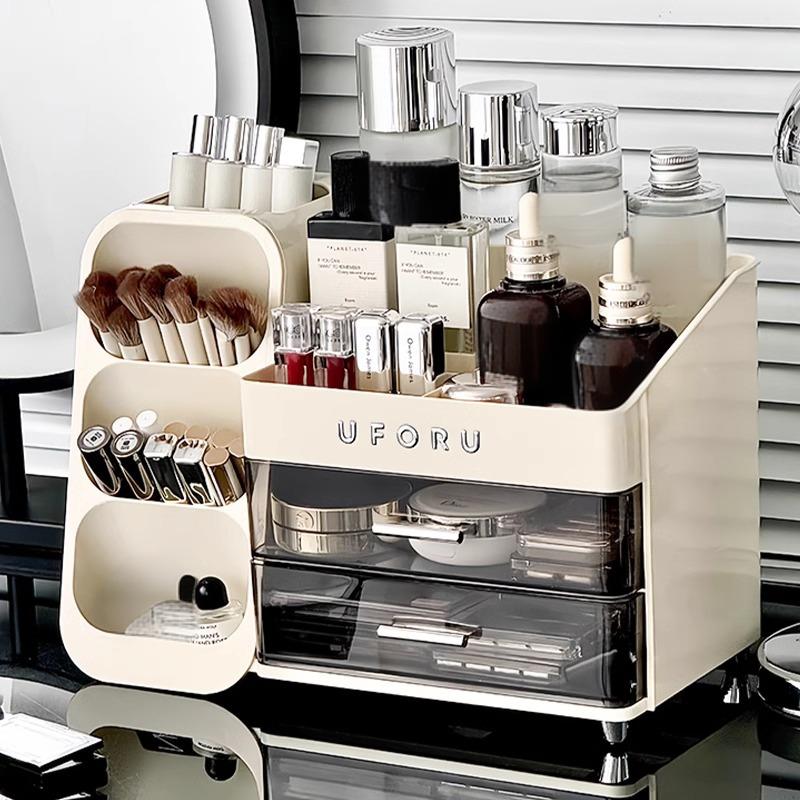 Makeup Tools & Accessories Desktop Cosmetic Storage Box Dressing Table Household Skin Care Products Rack Advanced Storage Box Dustproof Cosmetic Box