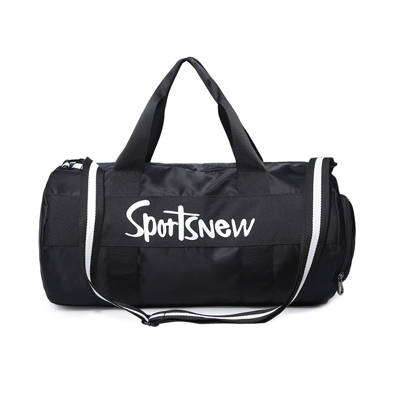 Sports Bag Fitness Bag Women's One Shoulder Training Bag Men's Shoe Yoga Bag Large Capacity Portable Short Distance Cylindrical Travel Bag