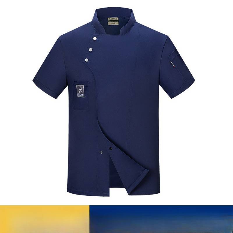 Men's Clothing waterproof chef work clothes men's short sleeved wear resistant hotel restaurant catering kitchen chef clothes