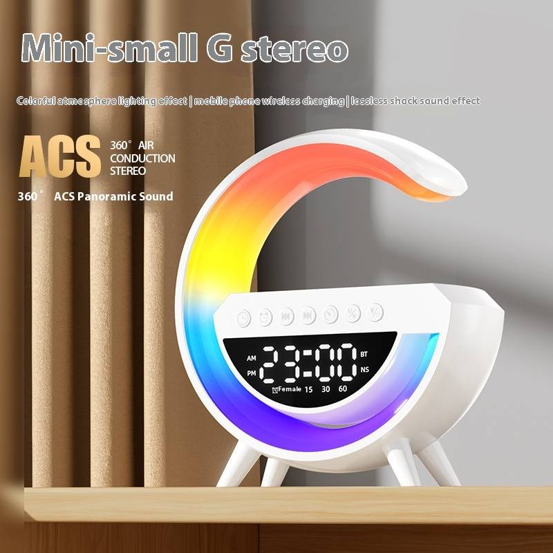 BT3401 Mini Bluetooth Speaker With Wireless Charging & RGB Lights - Portable Speaker With High-Quality Sound