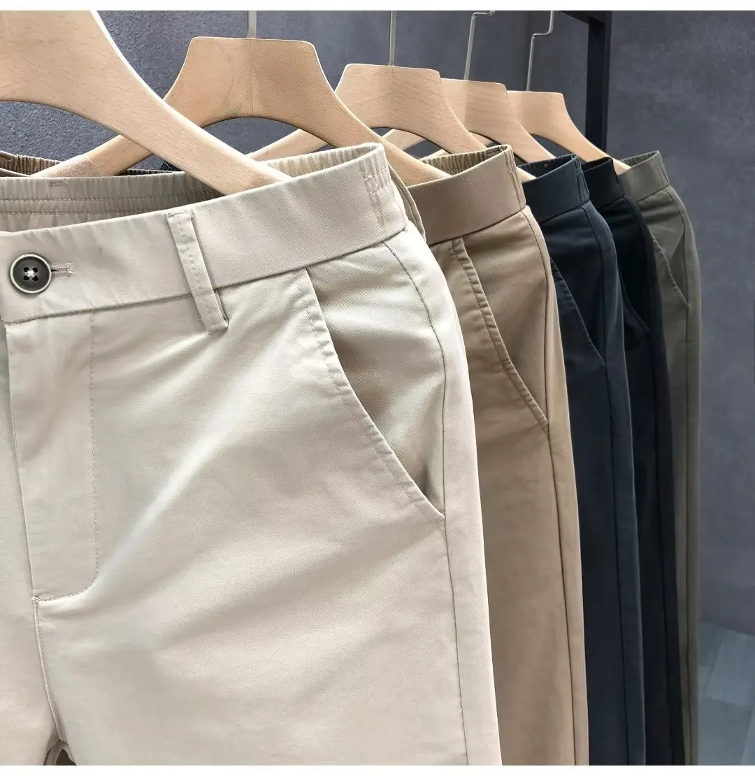 Herren Freizeit Hose Sommer Trend Ige Dünne Baumwolle Kleine Hose Mit Geradem Bein Business Kurze Hose Neuen Stil