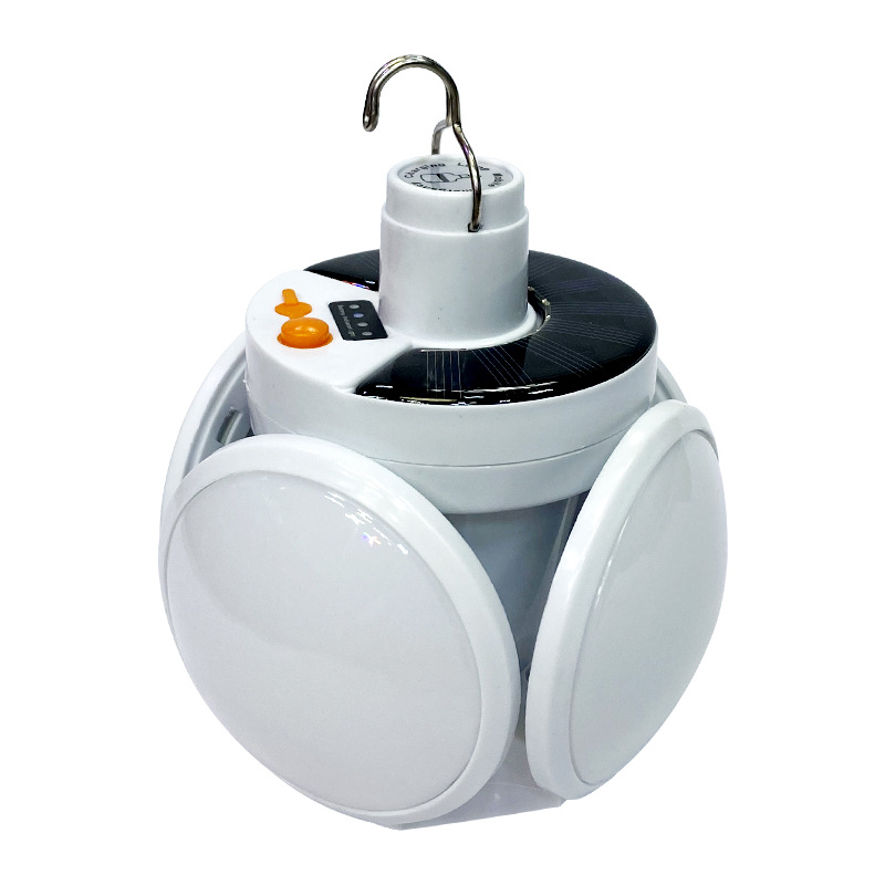 LED high brightness football light hanging folding camping light remote control solar folding football light