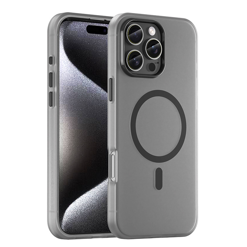Suitable For IPhone 16Pro Max Matte Skin Feel Magnetic Mobile Phone Case 11-16 Soft Shell Mobile Phone Protective Case