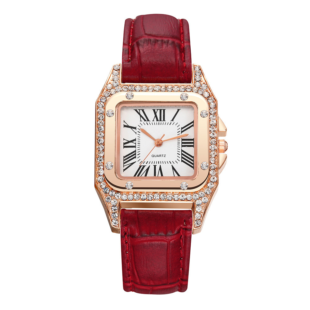 Internet Red fashion diamond ladies belt watch women's quartz watch manufacturers wholesale Women's Watch card to small square watch