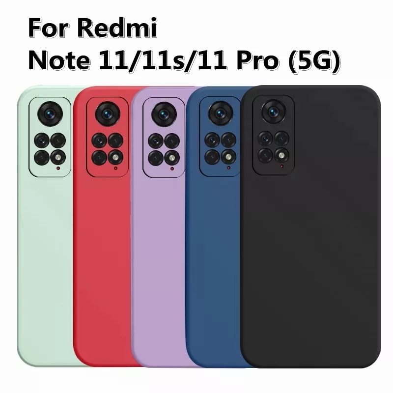 Liquid Silicon Case For Xiaomi Redmi Note 11 Pro 5G 11s Global Phone Cover for Xiomi Red mi Note11 T 11pro Protective Ba