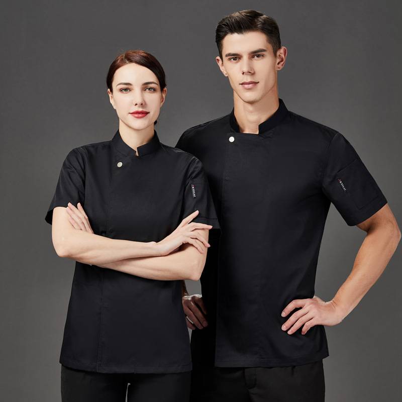 Men's Clothing Chef Work Clothes Long Sleeved Jacket Autumn Work Clothes Uniform Short Sleeved Breathable Hotel Restaurant Kitchen Chef Clothes