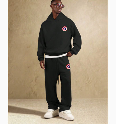 Men's US Map Hoodie & Jogger Set - Relaxed Fit Streetwear Tracksuit With Embroidered Coordinates