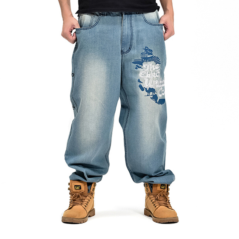 Plus Size Men Clothes Trendy Autumn And Winter New Loose Plus Size Fat Guy Hip Hop Big Size Skateboard Pants