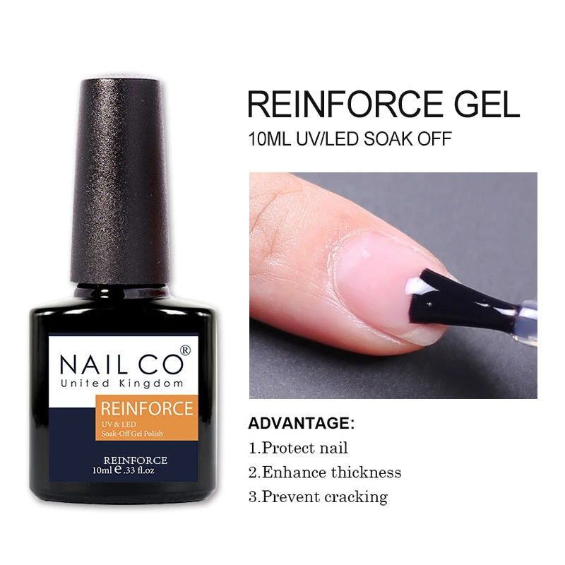 NAILCO 10ml Matte Top Coat Gel Nail Polish Transparent Varnish Soak Off MattTop Reinforce Gel Primer Base Nail Art Manicure Matt