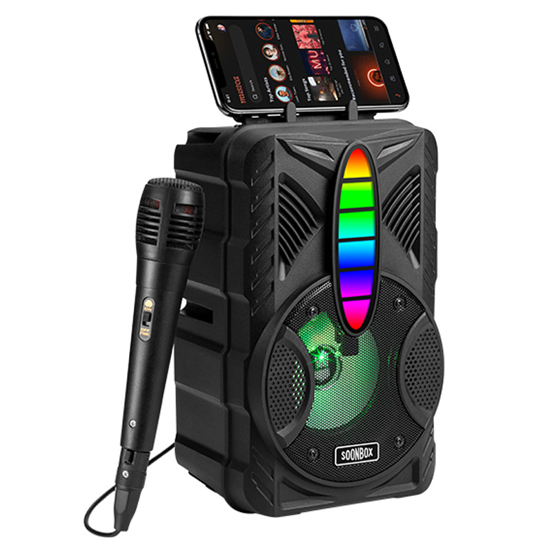 Bluetooth Small Speaker Home Subwoofer With Microphone Mobile Phone Holder Outdoor Karaoke Foreign Trade Speaker S55