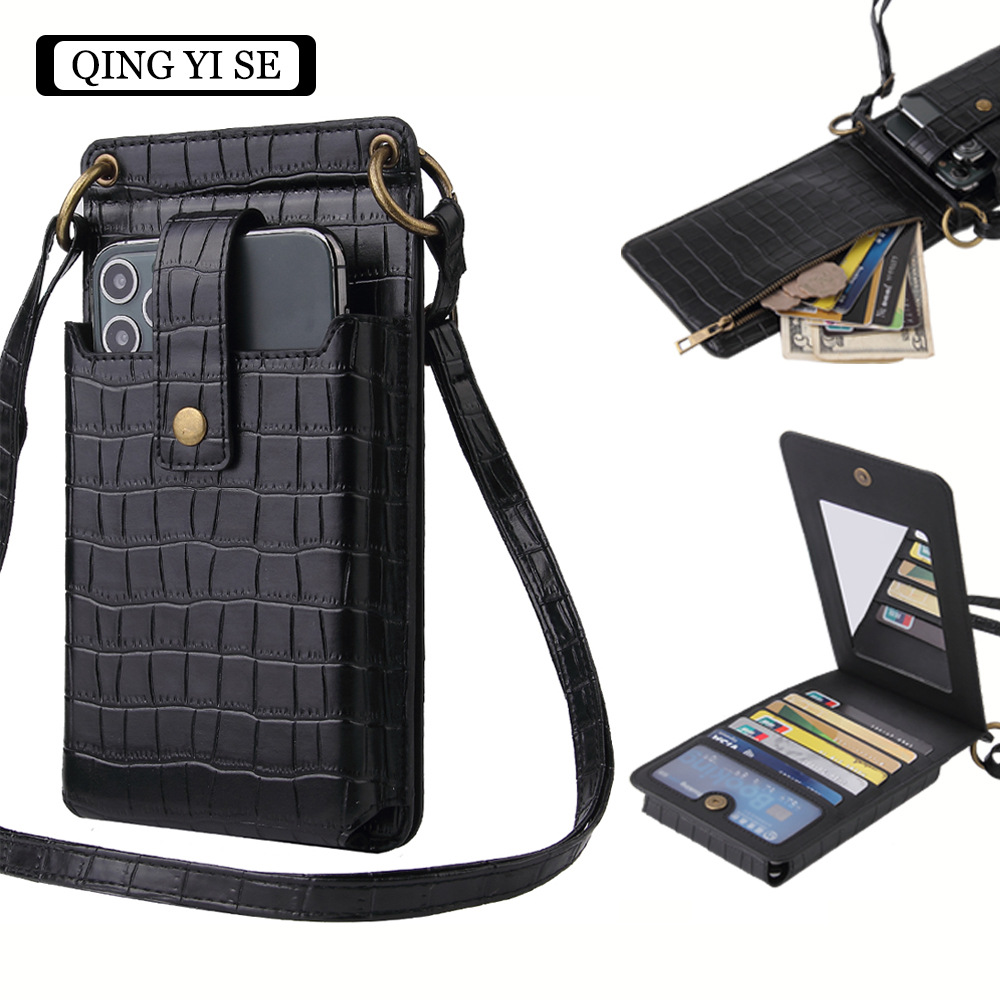 Factory direct sales wholesale mobile phone leather case mobile phone bag women's crossbody trend new mini mobile phone small bag card case