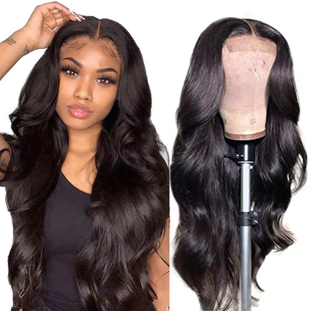 13x6 Lace Front Wigs Human Hair Body Wave HD Lace Front Wigs Human Hair Pre Plucked Natural Color Glueless Wig 100% Virgin Human Hair Lace Front Wigs
