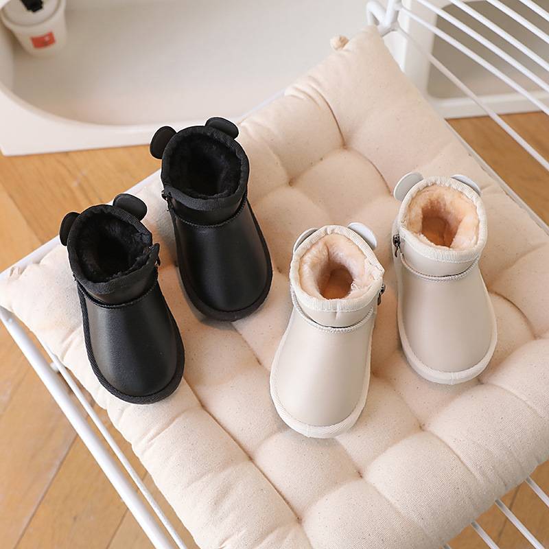 Children's snow boots Winter baby cotton boots Boys and girls thick warm winter shoes Waterproof cotton shoes for children ankle boots